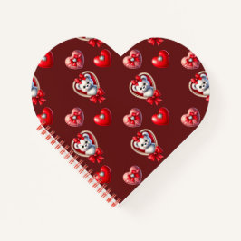 Diamanten hartjes en teddyberen notitieboek
