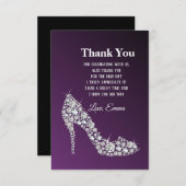 diamanten hoge hakken glitter elegant bedankt (Voorkant / Achterkant)