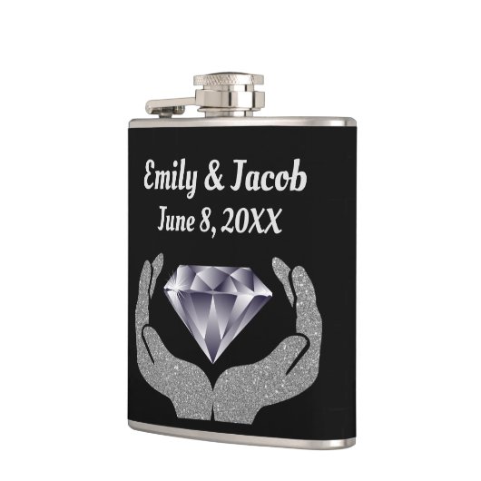 Diamanten Huwelijk Heupfles (Links)