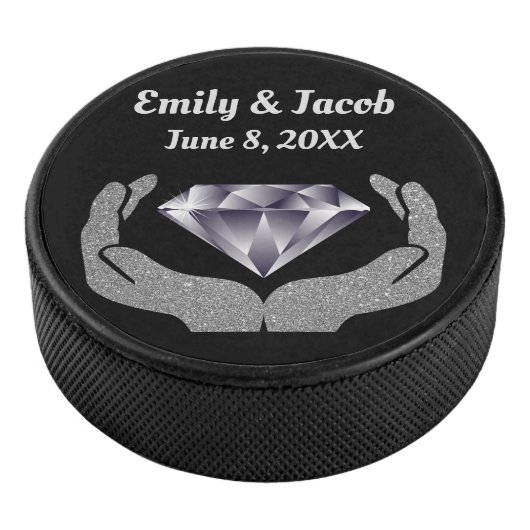 Diamanten Huwelijk Hockey Puck (3/4)
