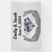 Diamanten Huwelijk Spandoek (Verticaal)