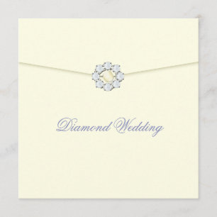 Diamanten Huwelijksjubileum met Diamanten Broche Kaart