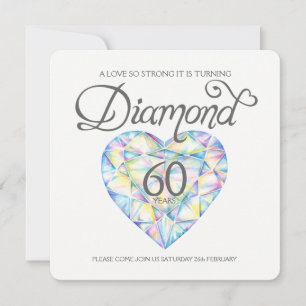 Diamanten huwelijksliefde zo sterk hart waterverf kaart