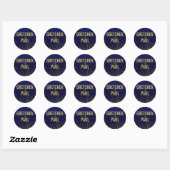 Diamanten in de hemel gunst | marine ronde sticker (Vel)