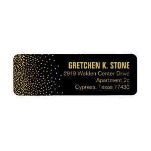 Diamanten in de lucht Adres   zwart Etiket