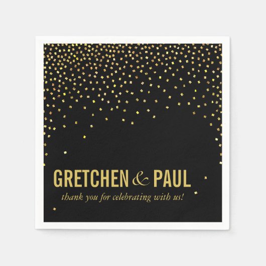 Diamanten in de lucht Cocktail Party | zwart Servet (Voorkant)