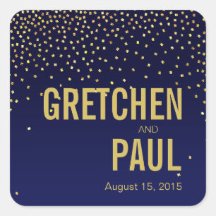 Diamanten in de lucht Favor Decal   marine Vierkante Sticker