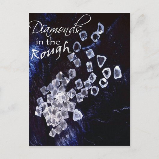Diamanten in de ruwe briefkaart (Voorkant)