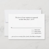 Diamanten in de Sky RSVP-respons | zand RSVP Kaartje (Achterkant)