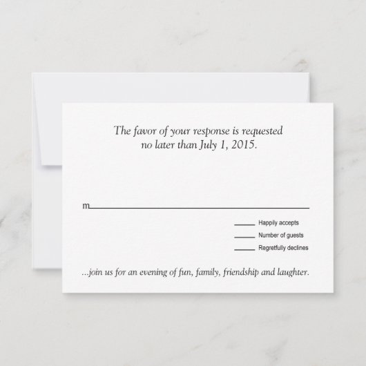 Diamanten in de Sky RSVP-respons | zand RSVP Kaartje (Achterkant)