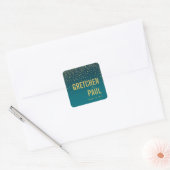 Diamanten in het Sky Favor Decal | turquoise Vierkante Sticker (Envelop)