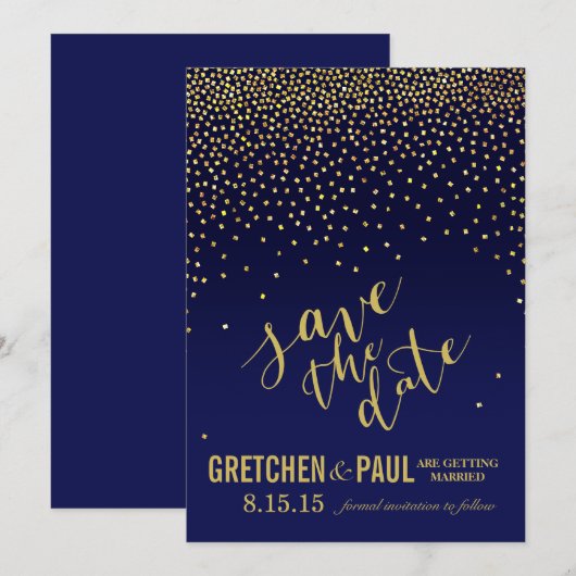 Diamanten in het Sky Wedding Save the Date | marin (Voorkant / Achterkant)