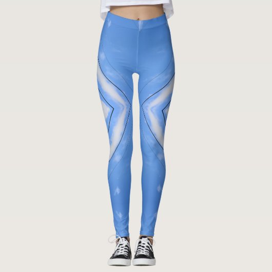 Diamanten in Sky Tie Dye Leggings (Voorkant)