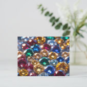 Diamanten in vele kleuren briefkaart (Staand voorkant)