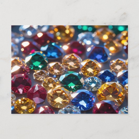 Diamanten in vele kleuren briefkaart (Voorkant)
