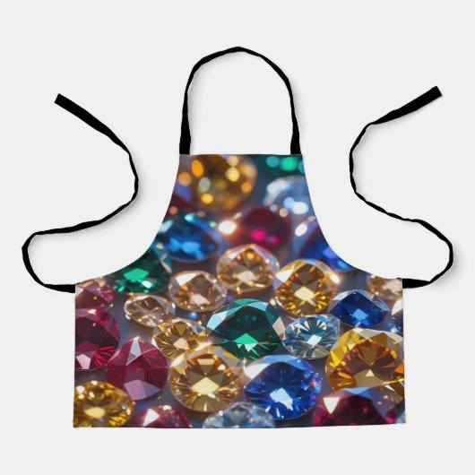 Diamanten in vele kleuren schort (Voorkant)