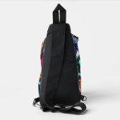 Diamanten in vele kleuren sling bag (Achterkant)