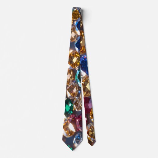 Diamanten in vele kleuren stropdas (Voorkant)