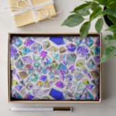 Diamanten in waterverf aangepaste achtergrond tissuepapier (Geschenk)