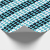 Diamanten in zwart-wit turkooise Mod Cadeaupapier (Hoek)