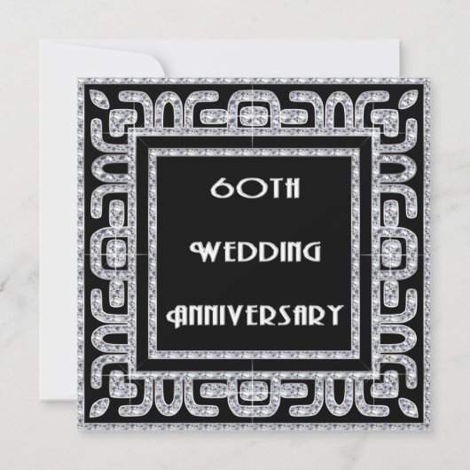 Diamanten Jubileum 60ste Huwelijksverjaardag Kaart (Voorkant)