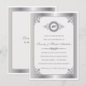 Diamanten Jubileum Medaillon Feest Uitnodiging (Voorkant / Achterkant)