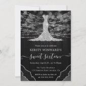 Diamanten jurk & Bokeh snoer verlichting Sweet 16 Kaart (Voorkant)
