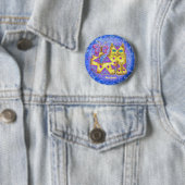 diamanten kat speld ronde button 5,7 cm (In situ)