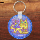 diamanten katten sleutelhanger (Voorkant)