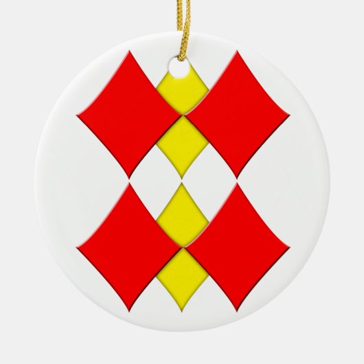 diamanten keramisch ornament (Voorkant)