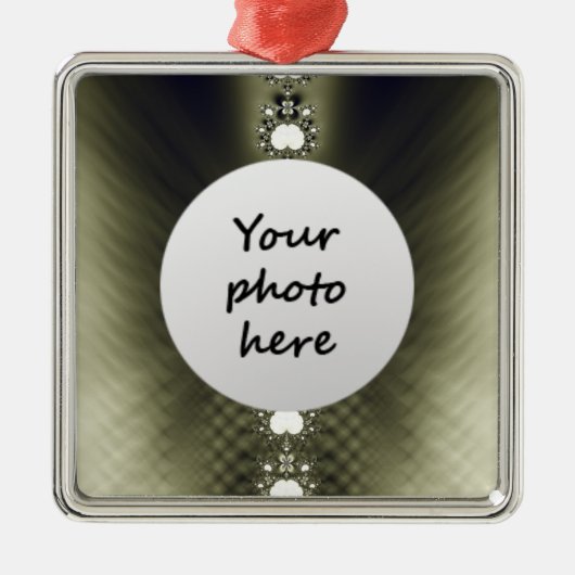 Diamanten Kerstversiering Metalen Ornament (Voorkant)