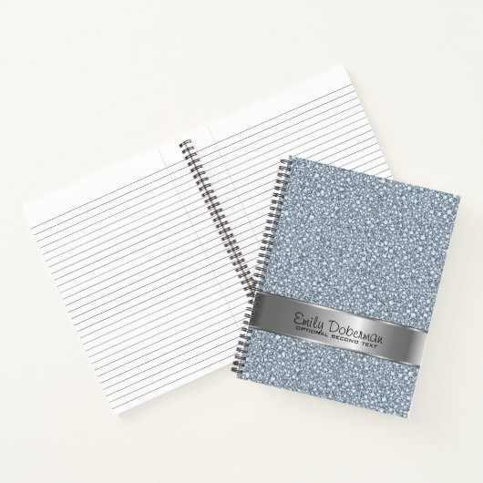Diamanten kijken glitter patroon notitieboek (Binnen)
