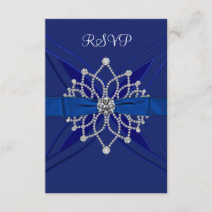 Diamanten Koninklijk Blauwe Sweet Sixteen Verjaard RSVP Kaartje