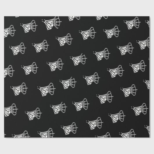 Diamanten & kronen papier | Luxe bruiloften (Vlak)