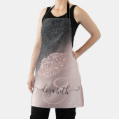 Diamanten Lippen Glitter Ombre Roze Goud Schort (Insitu)