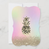 Diamanten, Metallic Pineapple Holographic Sweet 16 Kaart (Achterkant)