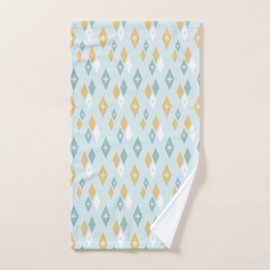 Diamanten Midden eeuw modern atoompatroon Bad Handdoek (Handdoek)