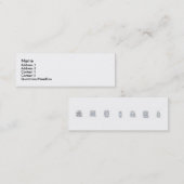 diamanten mini visitekaartje (Voorkant / Achterkant)