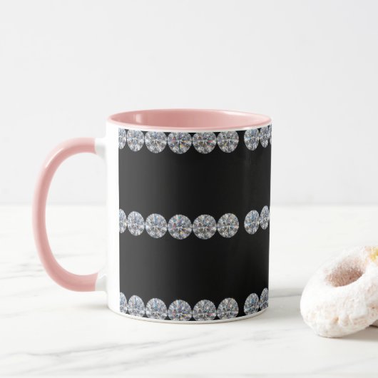 Diamanten mok (Met donut)