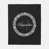 Diamanten Monogram Fleece Deken (Voorkant)
