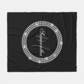 Diamanten Monogram Fleece Deken (Voorkant (Horizontaal))