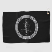 Diamanten Monogram Golfhanddoek (Horizontaal)
