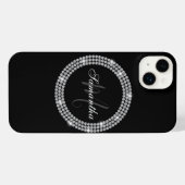 Diamanten Monogram iPhone Hoesje (Achterkant horizontaal)