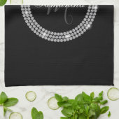 Diamanten Monogram Theedoek (Gevouwen)