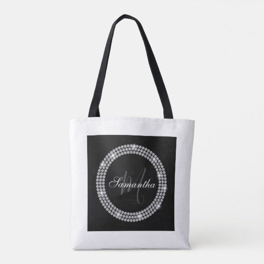 Diamanten Monogram Tote Bag (Achterkant)