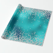 Diamanten Nep Glitter Bling Robijn Eigeel Teal Bla Cadeaupapier (Uitgerold)