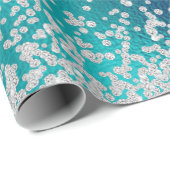 Diamanten Nep Glitter Bling Robijn Eigeel Teal Bla Cadeaupapier (Rol Hoek)