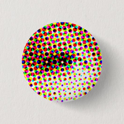 Diamanten ogen ronde button 3,2 cm (Voorkant)