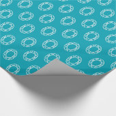 diamanten op blauw patroonpapier cadeaupapier (Hoek)