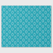 diamanten op blauw patroonpapier cadeaupapier (Vlak)